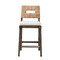 Baxton Studio Porsha Modern Bohemian Dark Brown Finished Mahogany Wood and Natural Rattan Counter Stool 228-13104-ZORO - alternate 5
